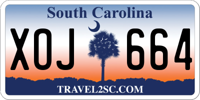 SC license plate XOJ664