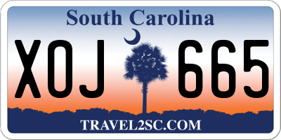 SC license plate XOJ665