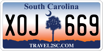 SC license plate XOJ669