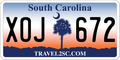 SC license plate XOJ672