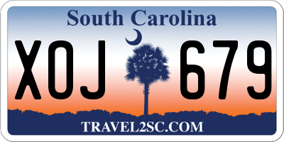 SC license plate XOJ679