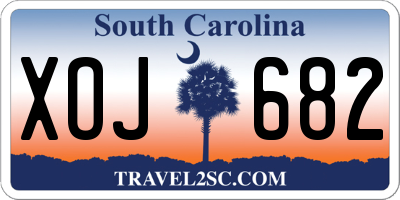 SC license plate XOJ682