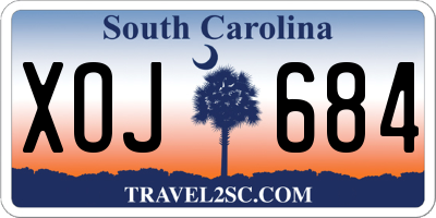 SC license plate XOJ684