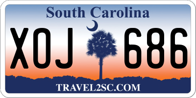 SC license plate XOJ686