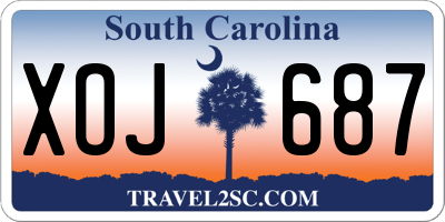 SC license plate XOJ687