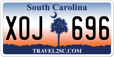 SC license plate XOJ696