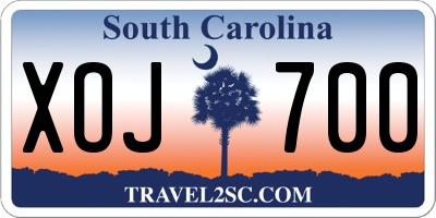 SC license plate XOJ700