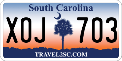 SC license plate XOJ703
