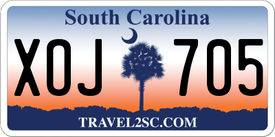 SC license plate XOJ705
