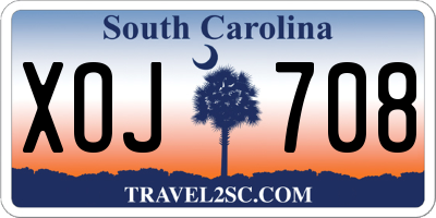 SC license plate XOJ708