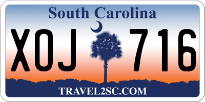 SC license plate XOJ716