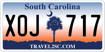 SC license plate XOJ717