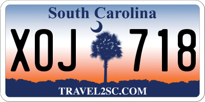 SC license plate XOJ718
