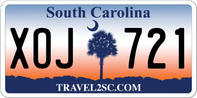 SC license plate XOJ721