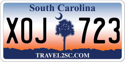SC license plate XOJ723