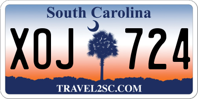 SC license plate XOJ724