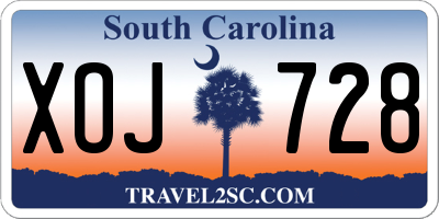 SC license plate XOJ728