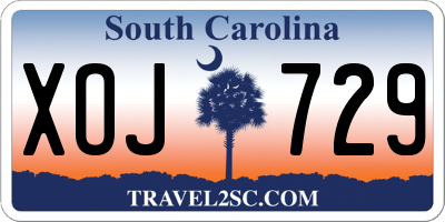 SC license plate XOJ729