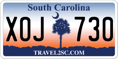 SC license plate XOJ730