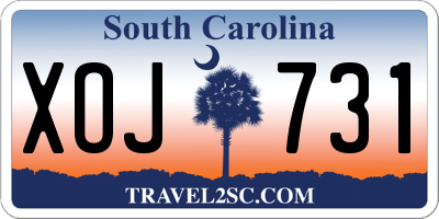 SC license plate XOJ731