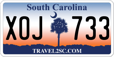 SC license plate XOJ733