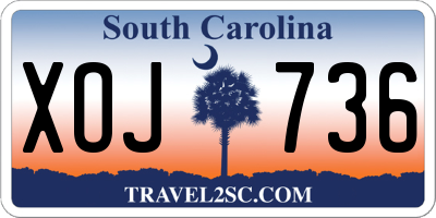 SC license plate XOJ736