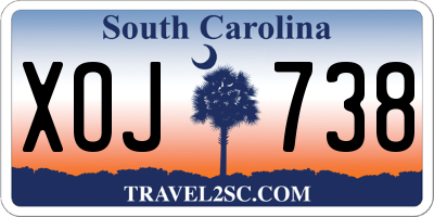 SC license plate XOJ738