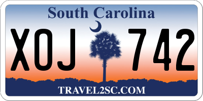 SC license plate XOJ742