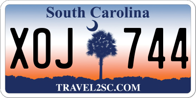 SC license plate XOJ744