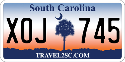 SC license plate XOJ745