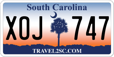 SC license plate XOJ747