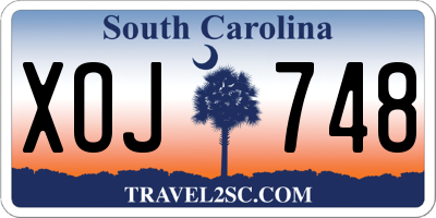 SC license plate XOJ748