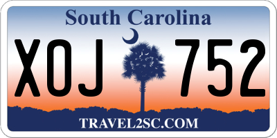 SC license plate XOJ752