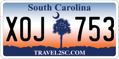 SC license plate XOJ753
