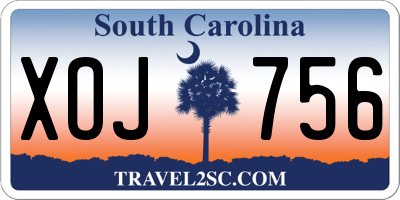SC license plate XOJ756