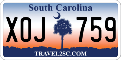 SC license plate XOJ759