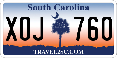 SC license plate XOJ760