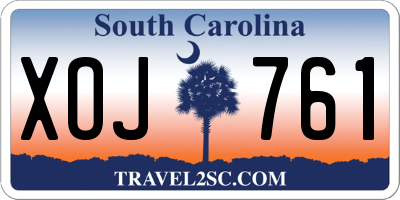 SC license plate XOJ761