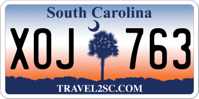 SC license plate XOJ763