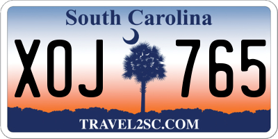 SC license plate XOJ765