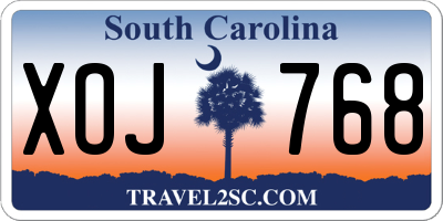SC license plate XOJ768