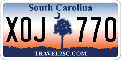 SC license plate XOJ770