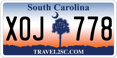SC license plate XOJ778