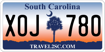 SC license plate XOJ780