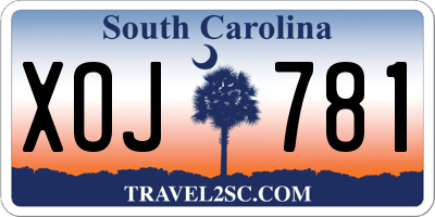 SC license plate XOJ781