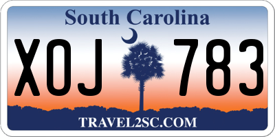SC license plate XOJ783