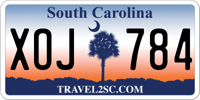 SC license plate XOJ784