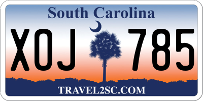 SC license plate XOJ785