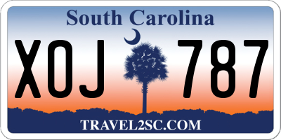 SC license plate XOJ787
