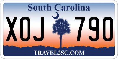 SC license plate XOJ790